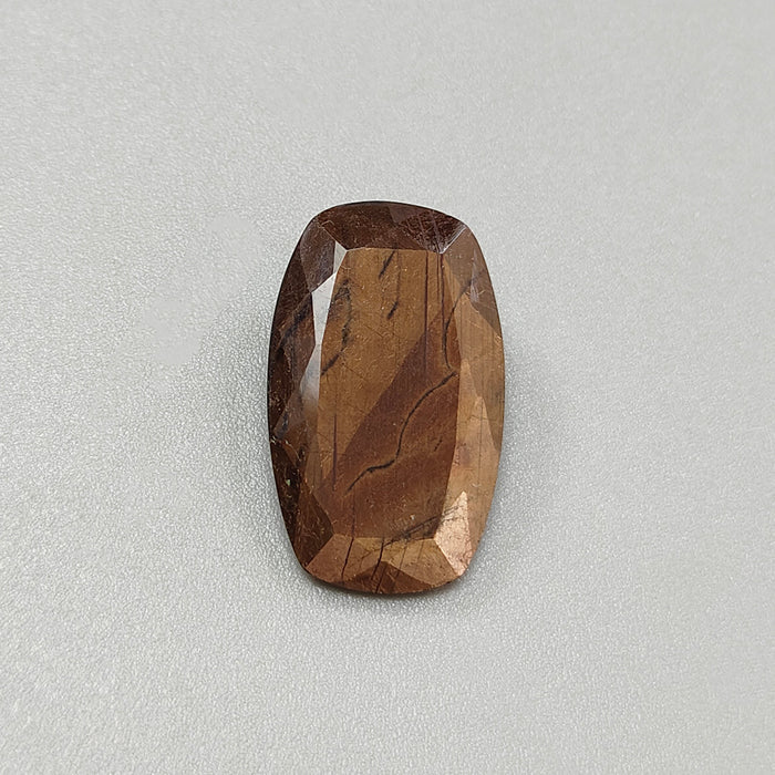 Chocolate Sapphire Gemstone Faceted Cut: 17.20cts Natural Untreated Golden Brown Sapphire Cushion Shape 24*9.5mm 1pc for Jewelry