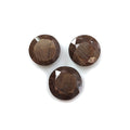 chocolate sapphire round both side faceted cut