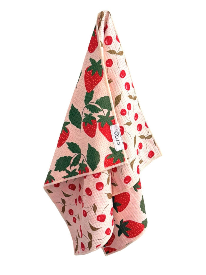 Crae.Home - Berries & Cherries: Reversible Hand Towel
