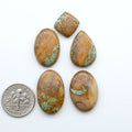 These Crow Springs Ribbon Turquoise Cabochons have a rich color and matrix that are sure to add a unique touch to a variety of jewelry pieces.