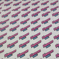 PowerPuff Girls -  Logo Diagonal White Cotton Fabric