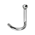 Titanium bezel crystal top nose screw 20 Gauge / Titanium / Silver Nose Screw