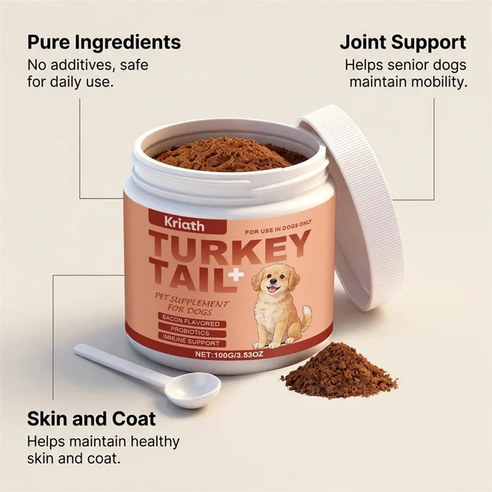 Daily Dog Supplement For Itchy Skin And Stiff Joints Promotes Health Skin & Shiny Coat. Radiant-Glow Happy Tails Pet Shop Store