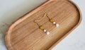 Dainty Philippine Sun and Pearl Dangle Earrings