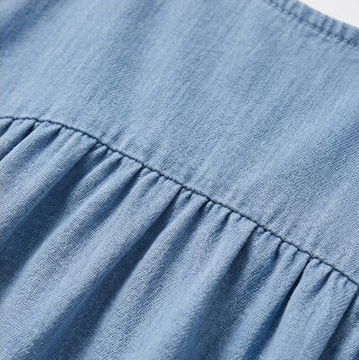 Dalena – Women's Relaxed Denim Suspender Dress with Pockets