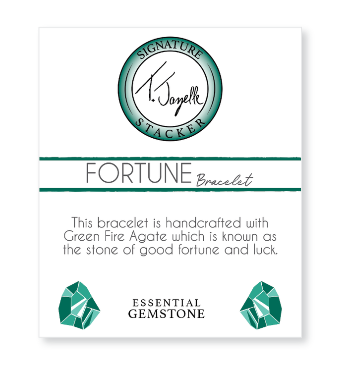 Defining Bracelet- Bracelet with Green Fire Agate Gemstones