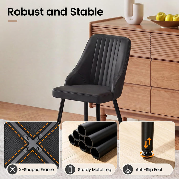 Dining Chairs with Ergonomic Backrest Set of 2/4