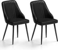 Black PU Chairs / Set of 2