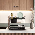 DISH RACK WITH WOODEN HANDLES 2 FLOORS