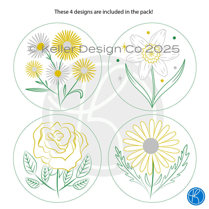 DIY Embroidery Patch Kit-Floral Pack