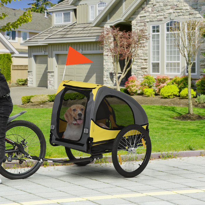 Dog Bike Trailer Foldable Pet Bicycle Trailer for Medium Dogs