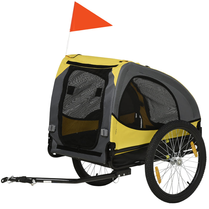 Dog Bike Trailer Foldable Pet Bicycle Trailer for Medium Dogs