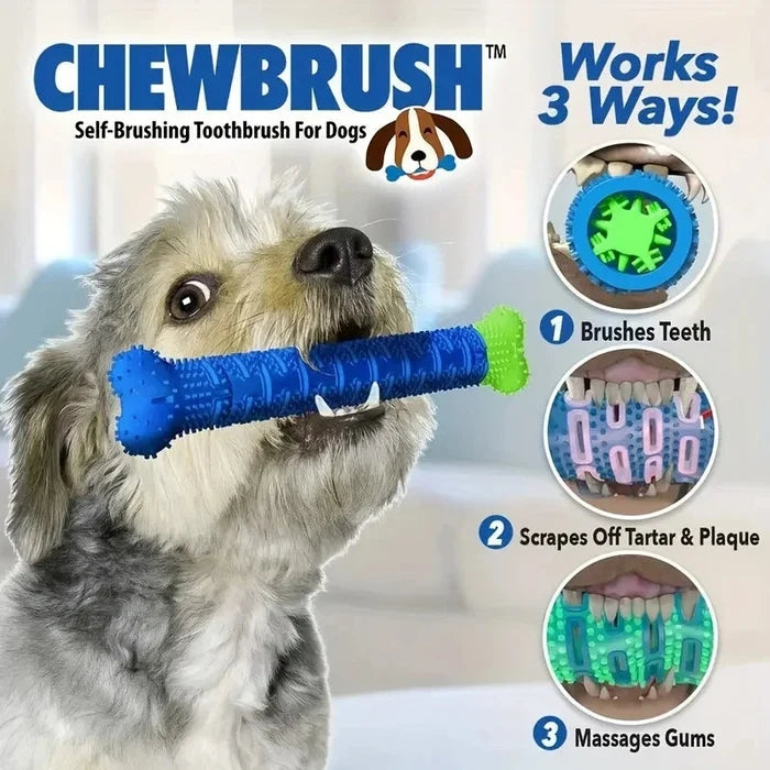 Dog Tooth Cleaning Chew Toy, Rubber Dental Massager & Grinding Stick for Teeth, Healthy Gums, Pet Oral Care Happy Tails Pet Shop Store