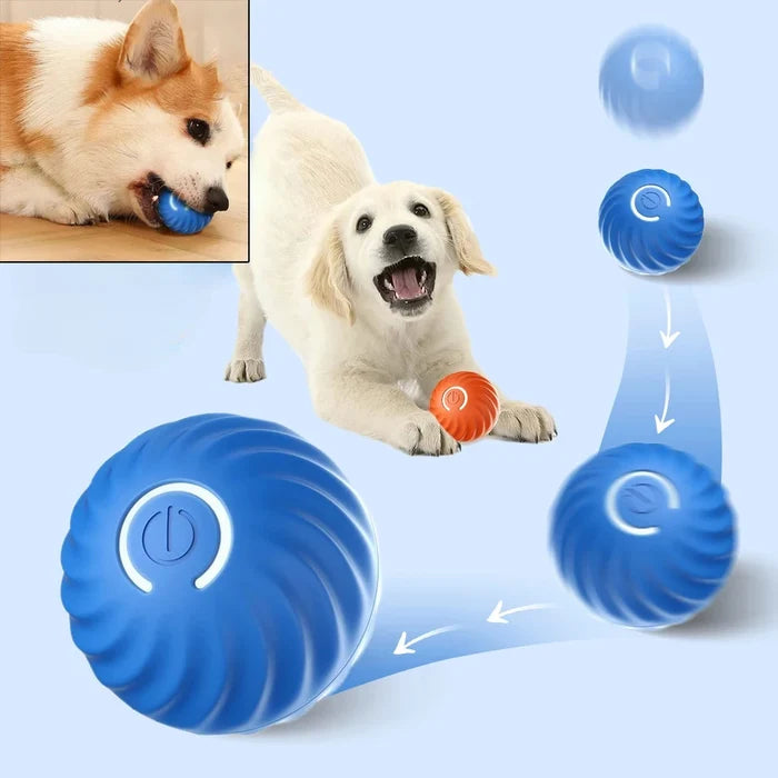 Dog Toy Ball Automatic Moving Bouncing Rolling Ball USB Smart Puppy Interactive Dog Chew Toy Ball Happy Tails Pet Shop Store
