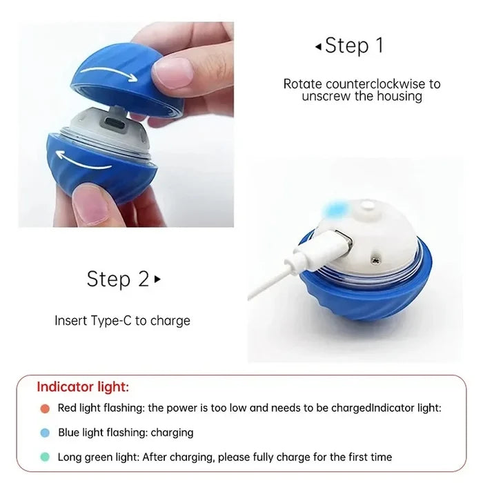 Dog Toy Ball Automatic Moving Bouncing Rolling Ball USB Smart Puppy Interactive Dog Chew Toy Ball Happy Tails Pet Shop Store