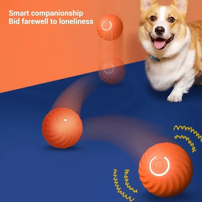 Dog Toy Ball Automatic Moving Bouncing Rolling Ball USB Smart Puppy Interactive Dog Chew Toy Ball Happy Tails Pet Shop Store