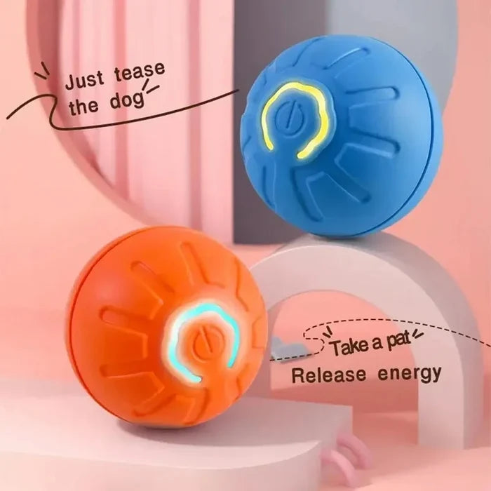 Dog Toy Ball Automatic Moving Bouncing Rolling Ball USB Smart Puppy Interactive Dog Chew Toy Ball Happy Tails Pet Shop Store
