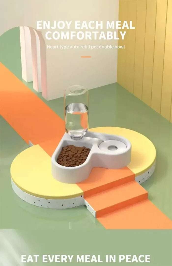 Double Dog and Cat Bowl-Pet and Food Bowl Set with, Pet Feeding Bowl Suitable for Cats and Small Dogs Happy Tails Pet Shop Store