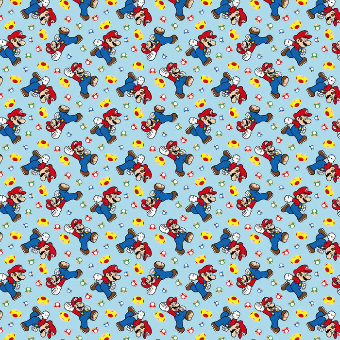 Nintendo® Mario and Mushroom Toss Cotton Fabric