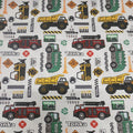 Tonka- Tonka Grid White Cotton Fabric