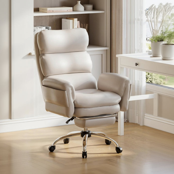 Ergonomic Executive Office Chair with Footrest