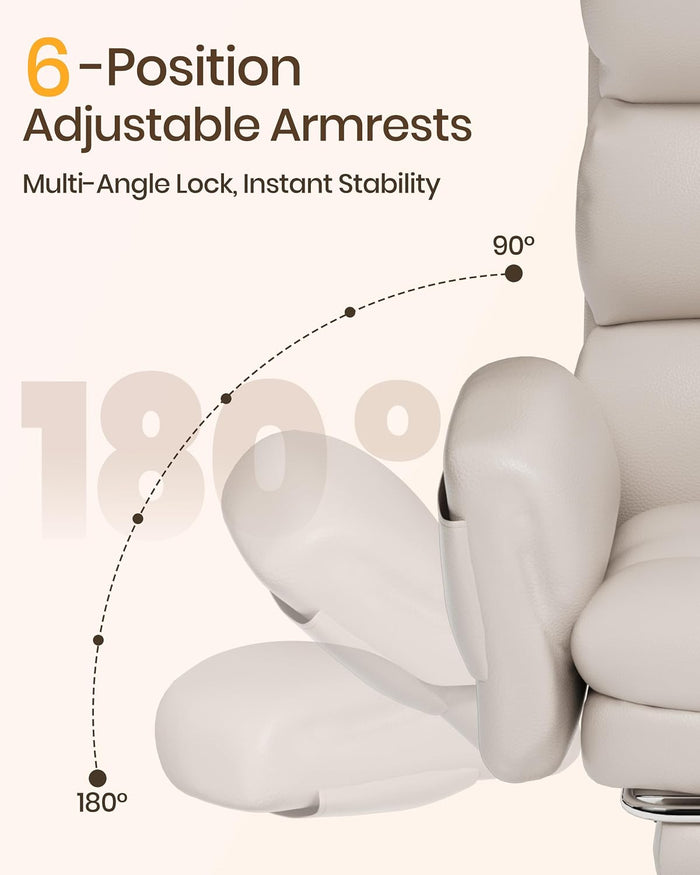 Ergonomic Executive Office Chair with Footrest