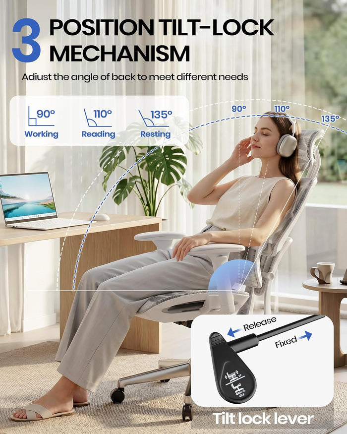 Ergonomic Mesh Office Chair with Lumbar Support