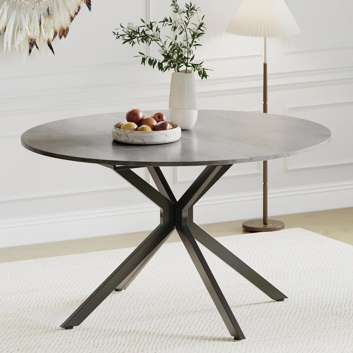 Extendable Round to Oval Dining Table
