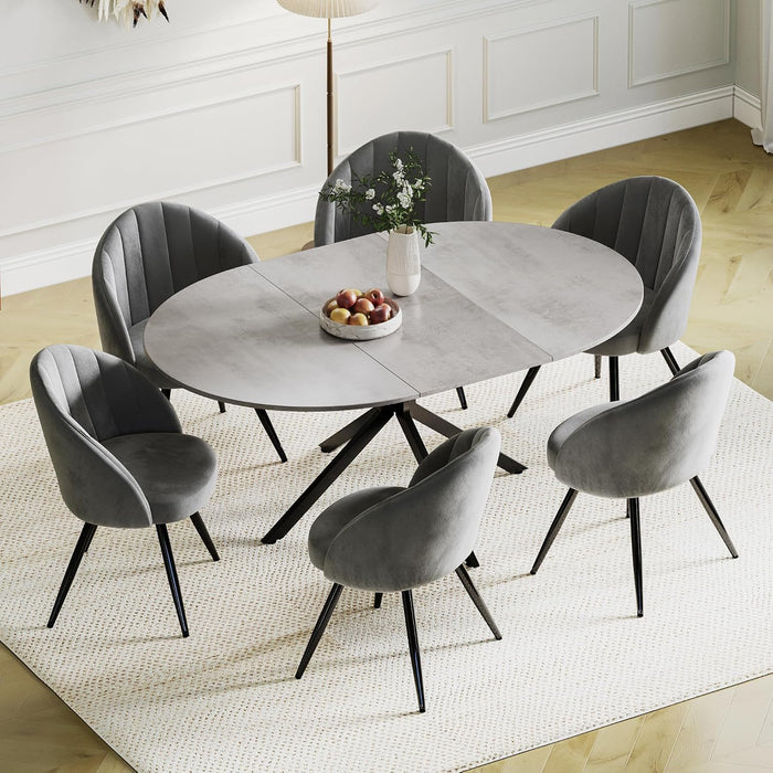 Extendable Round to Oval Dining Table