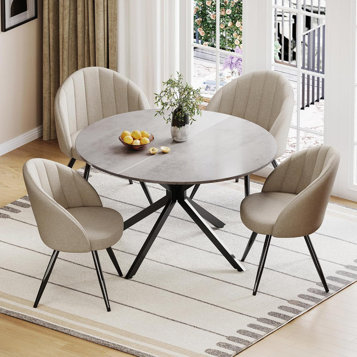 Extendable Round to Oval Dining Table