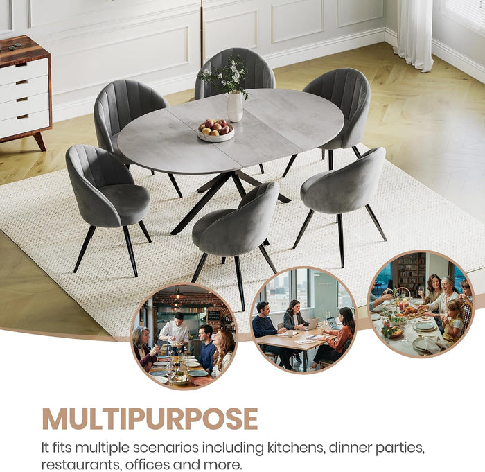 Extendable Round to Oval Dining Table