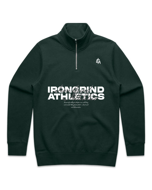 'Florae: Inferno Bloom' Stencil Half Zip Crew