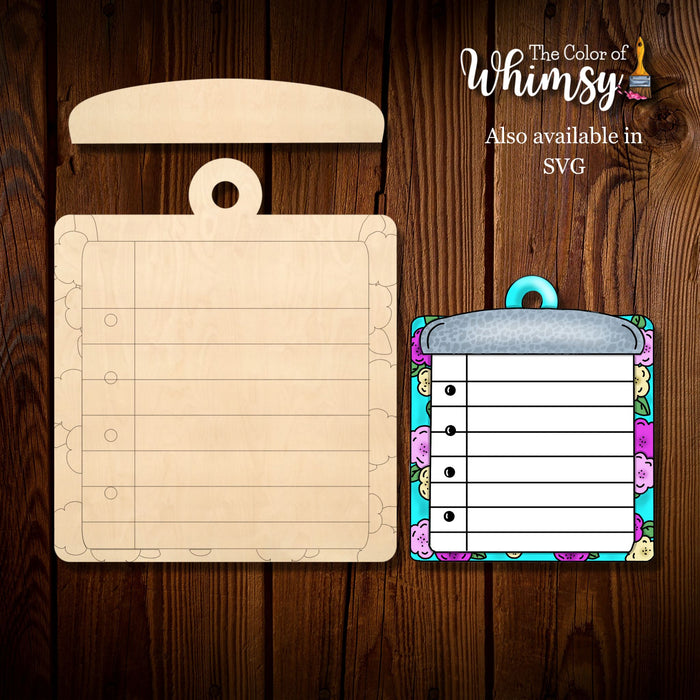 Floral Clipboard Layered