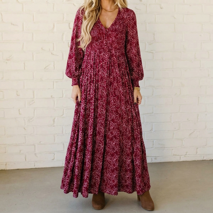 Floressa – Smocked Waist Floral Maxi Dress
