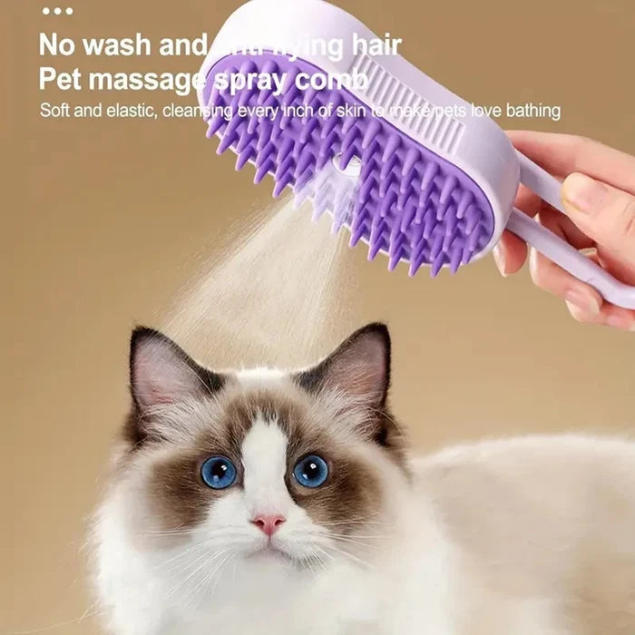 Foldable cat and dog grooming tool with silicone bristles, suitable for both long and short hair Happy Tails Pet Shop Store