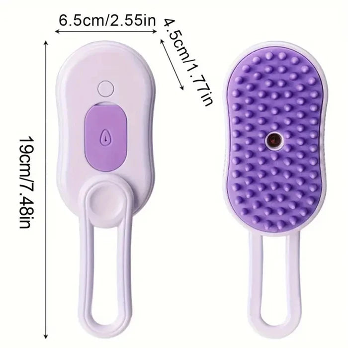 Foldable cat and dog grooming tool with silicone bristles, suitable for both long and short hair Happy Tails Pet Shop Store