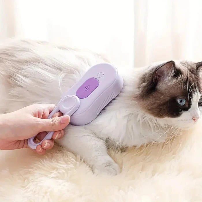 Foldable cat and dog grooming tool with silicone bristles, suitable for both long and short hair Happy Tails Pet Shop Store