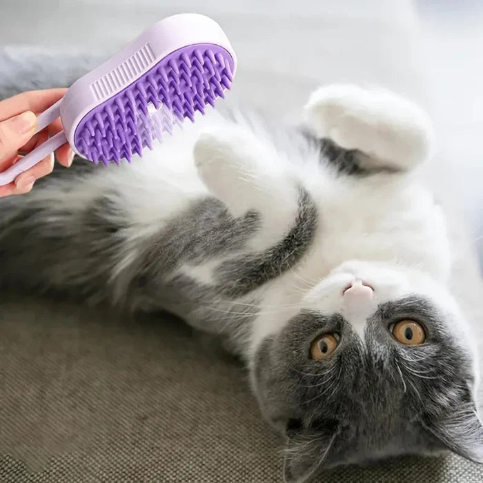 Foldable cat and dog grooming tool with silicone bristles, suitable for both long and short hair Happy Tails Pet Shop Store