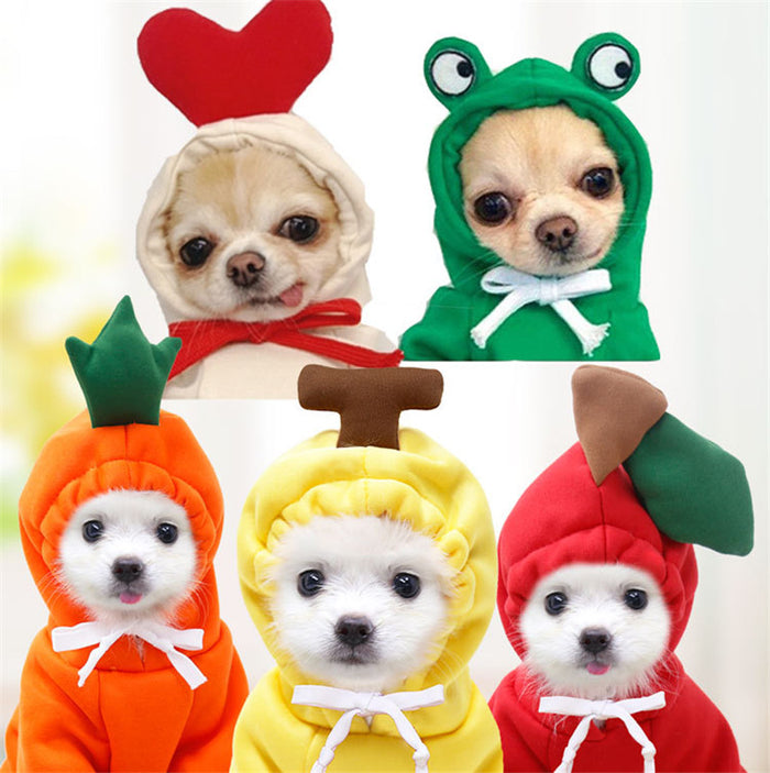 FruitPaws Cozy Fruit Fleece Pet Hoodie