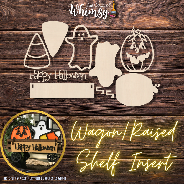 Ghost, Pumpkin and Candy Corn Wagon/Shelf Additions