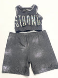Girls 8 Top/Large Shorts Set