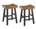 Glosco D548 Two-tone Counter Height 2-Piece Bar Stool Set
