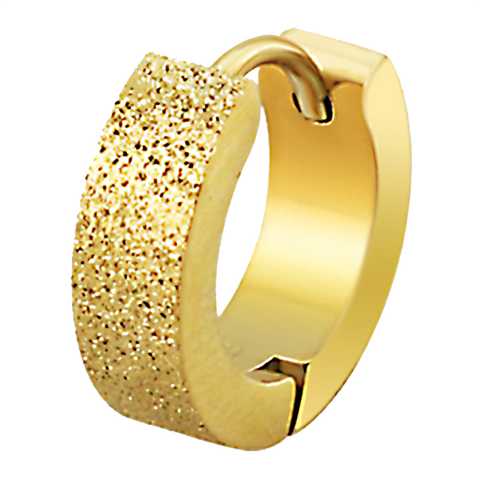 Gold Surgical Steel Sparkly Huggie Surgical Steel / Gold Huggie