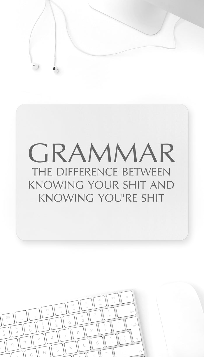 Grammar Funny Office Mouse Pad