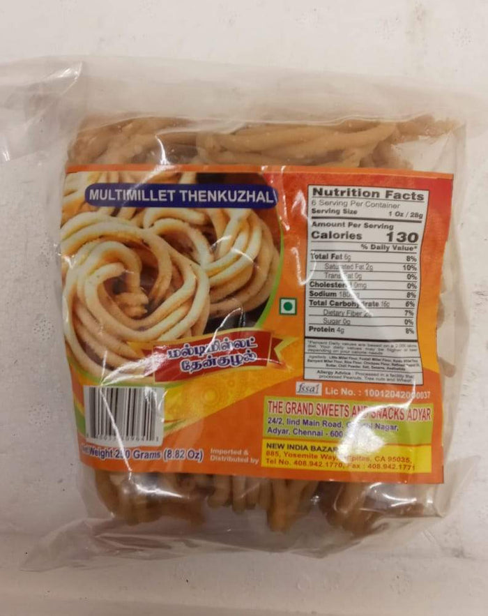 Grand Sweets & Snacks Multi Millet Thenkuzhal 250GM