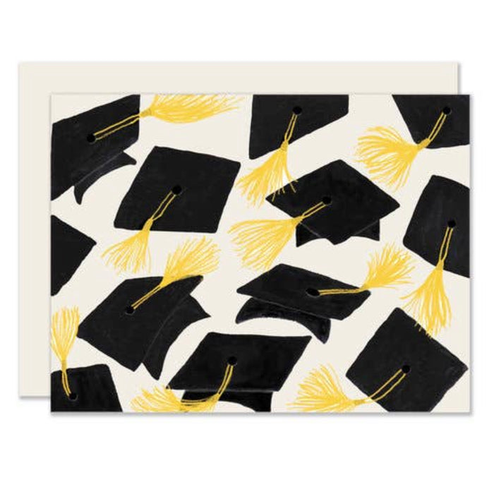 Greeting Card - Falling Grad Caps