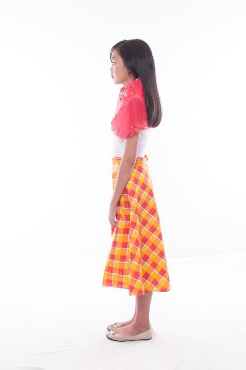 BARONG WAREHOUSE - GS04 - MADE-TO-ORDER - Girls' Baro't Saya Red Set