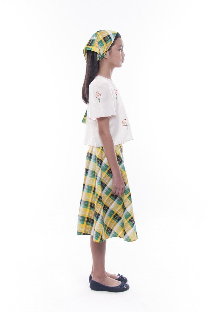 BARONG WAREHOUSE - GS06 - MADE-TO-ORDER - Girls' Baro't Saya Plaid Set 002