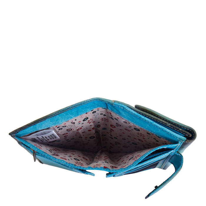 Women's mandala art bifold wallet for everyday carry-inner view