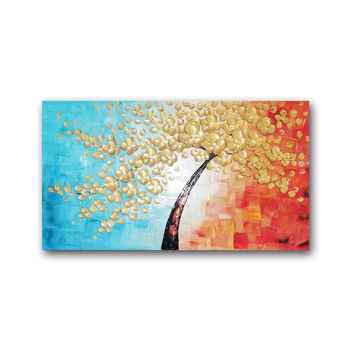 Handmade Oil Painting in Flower on Stretched Canvas